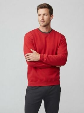 Athletic Works Red Crewneck Sweatshirt Size L